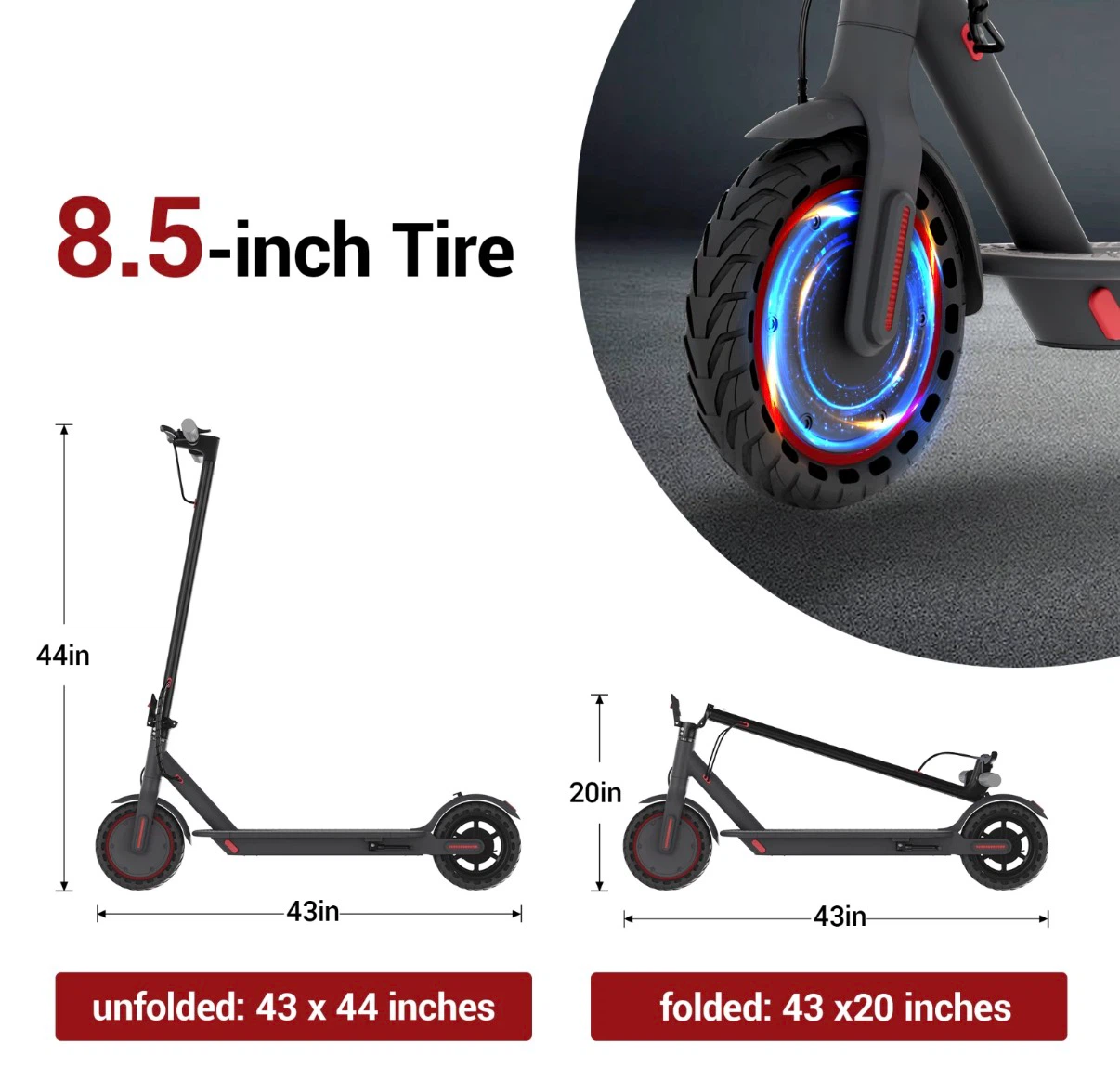 Laoped 350W Electric Scooter with 8.5-inch Tires - photo 2
