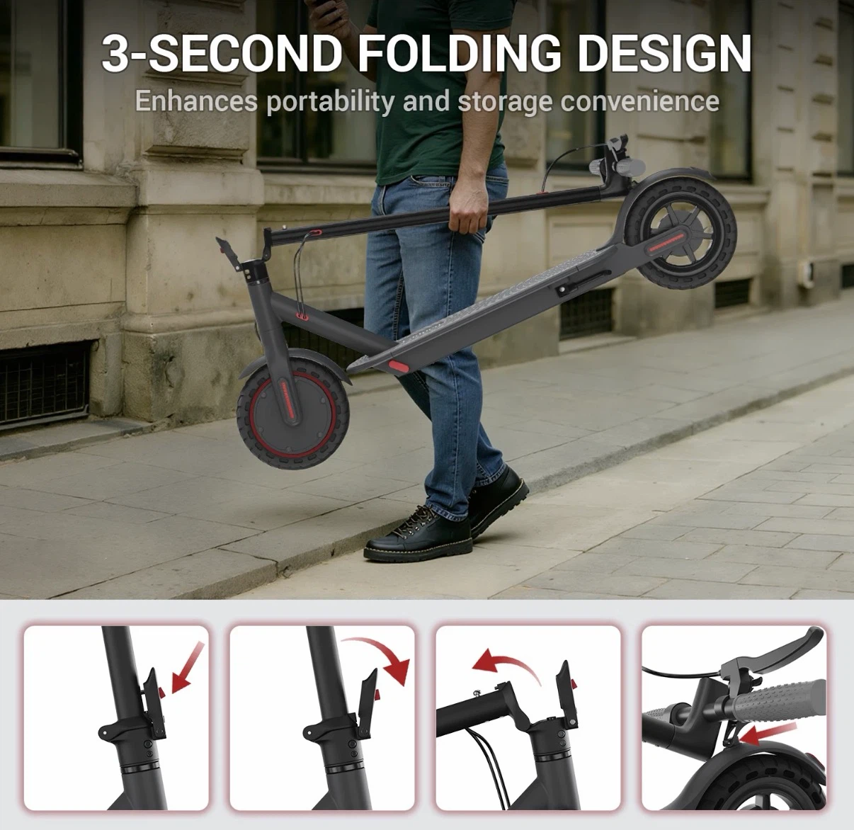 Laoped 350W Electric Scooter with 8.5-inch Tires - photo 5