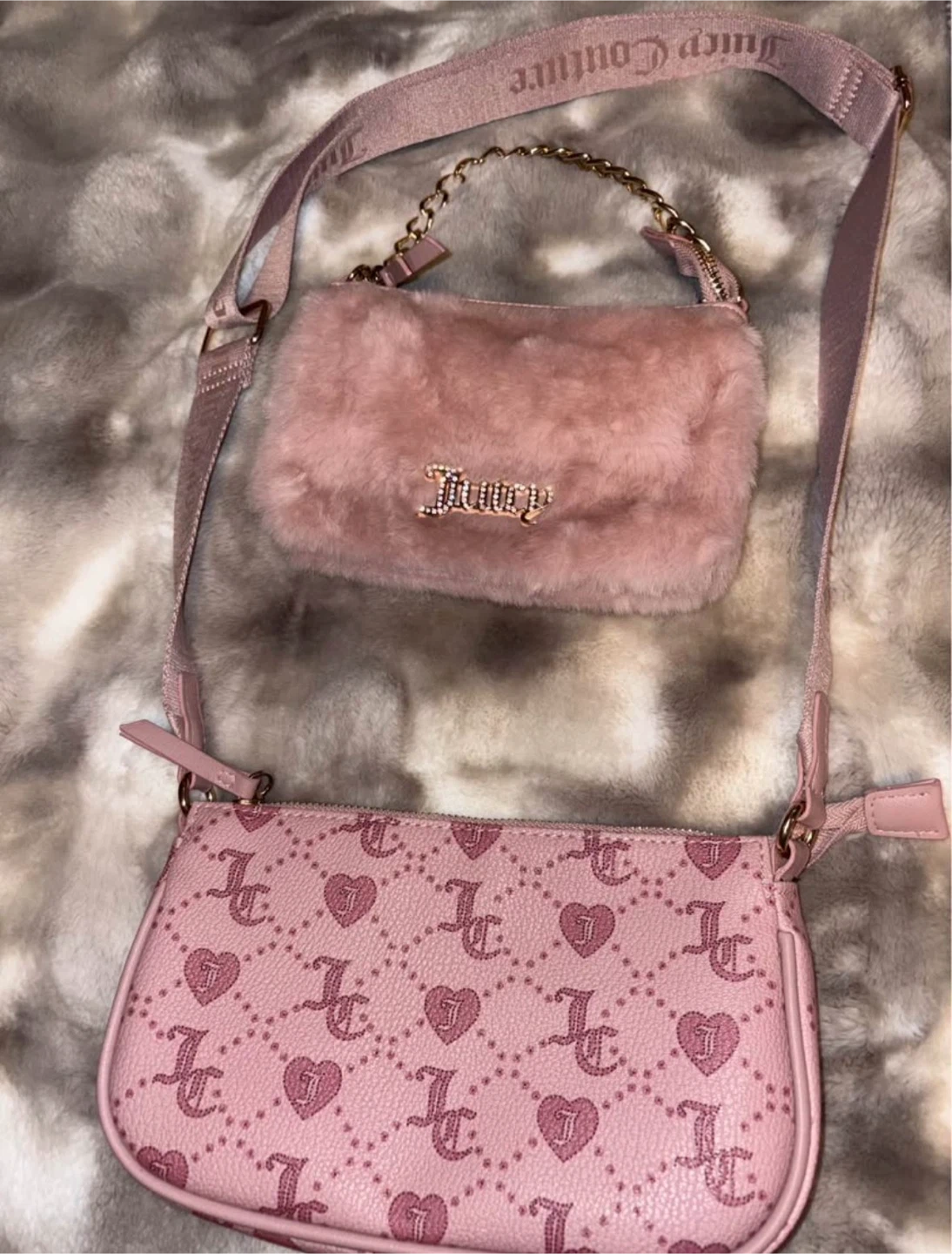 Juicy Couture Pink Shoulder Bag Set