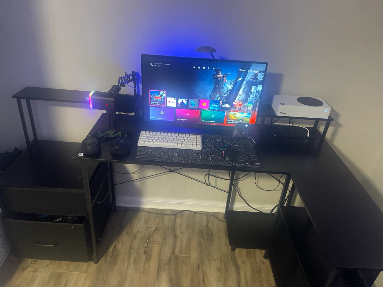 ODK Lshaoe gaming desk 66 inch
