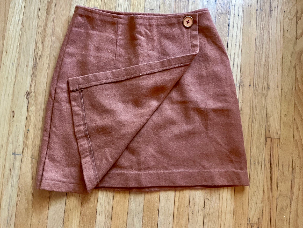 Terracotta wrap skirt