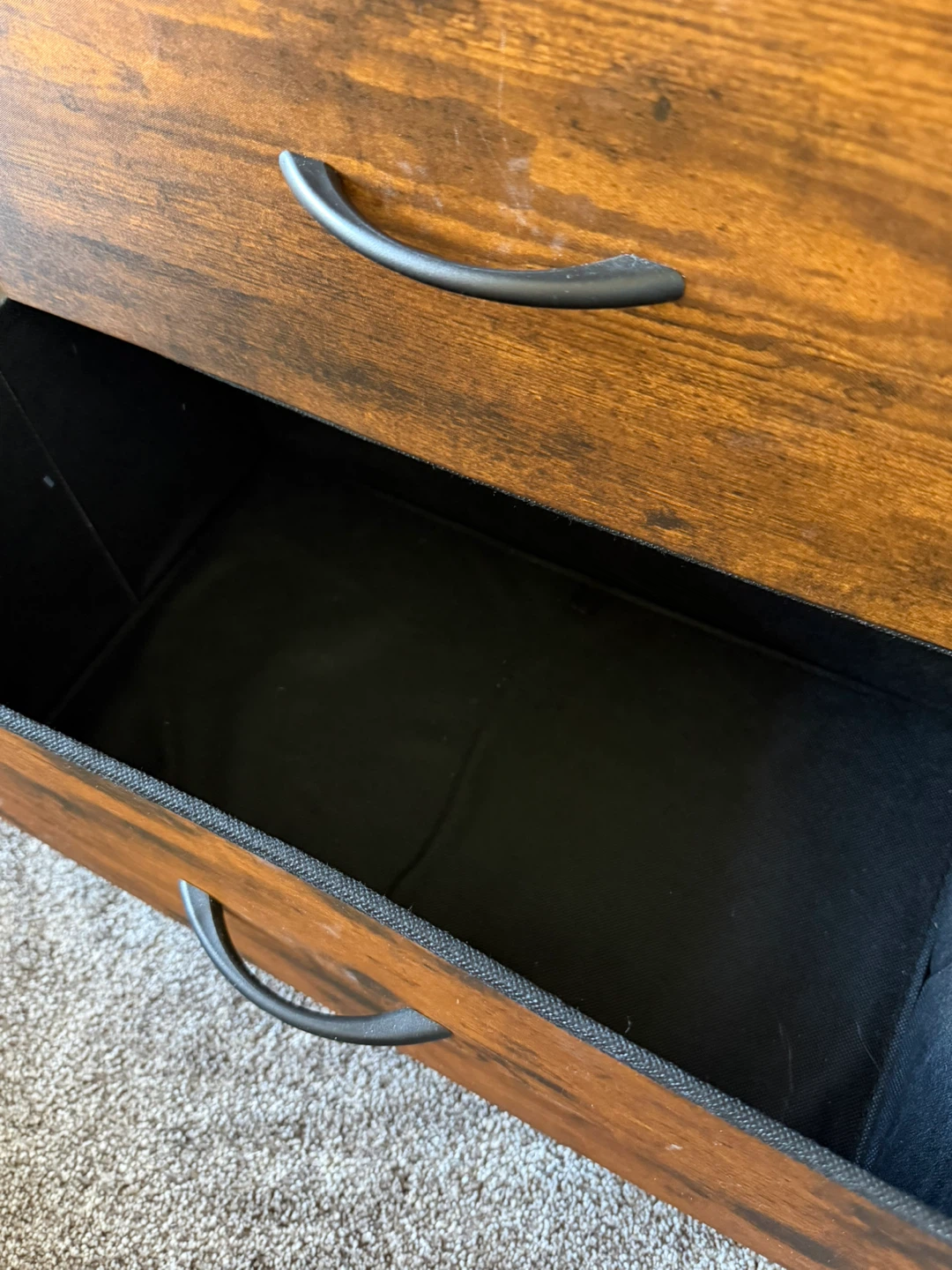 Rustic 13 drawer fabric dresser with metal frame - photo 3