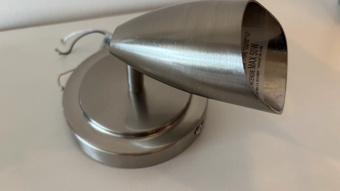 Brushed nickel GU10 ceiling track light fixture