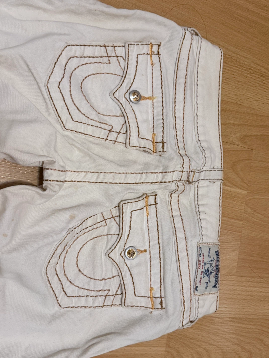 True Religion Skinny Jeans (Dark Wash & White) - photo 2