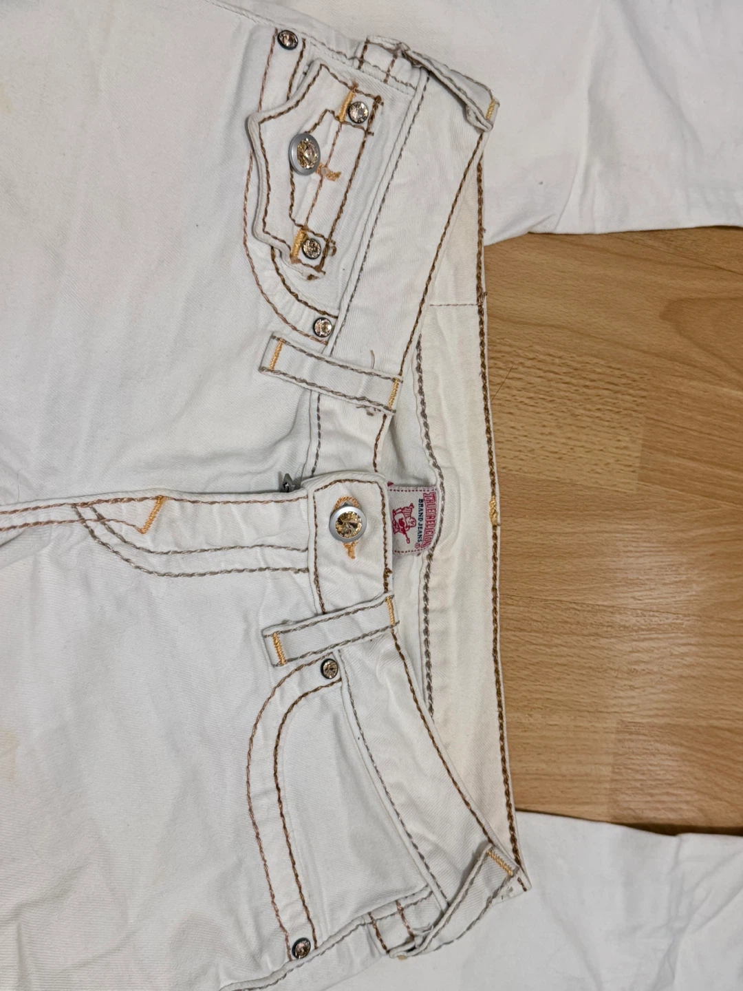 True Religion Skinny Jeans (Dark Wash & White) - photo 3