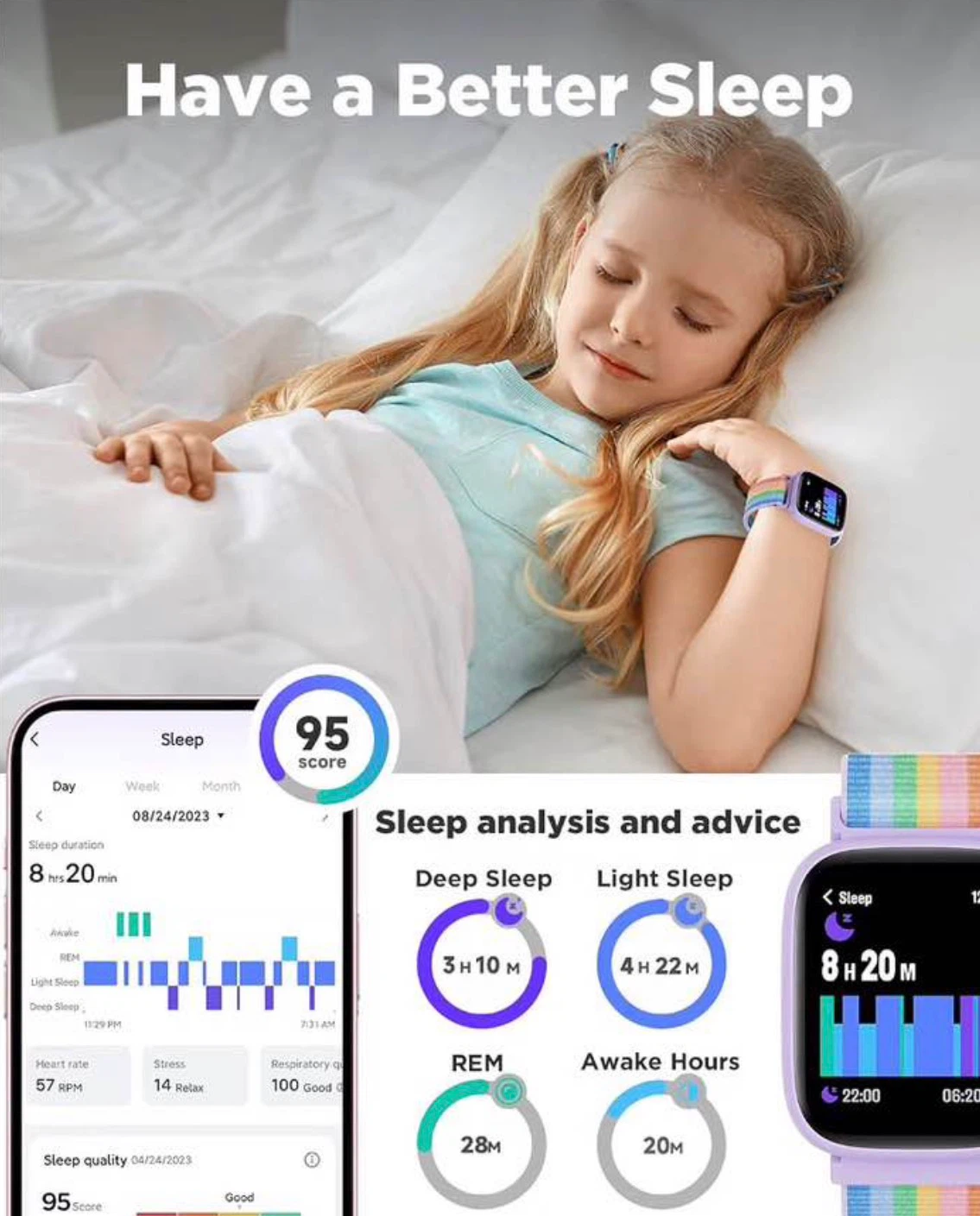 Kids, 1.8" Fitness Tracker Watch with Pedometer - photo 4