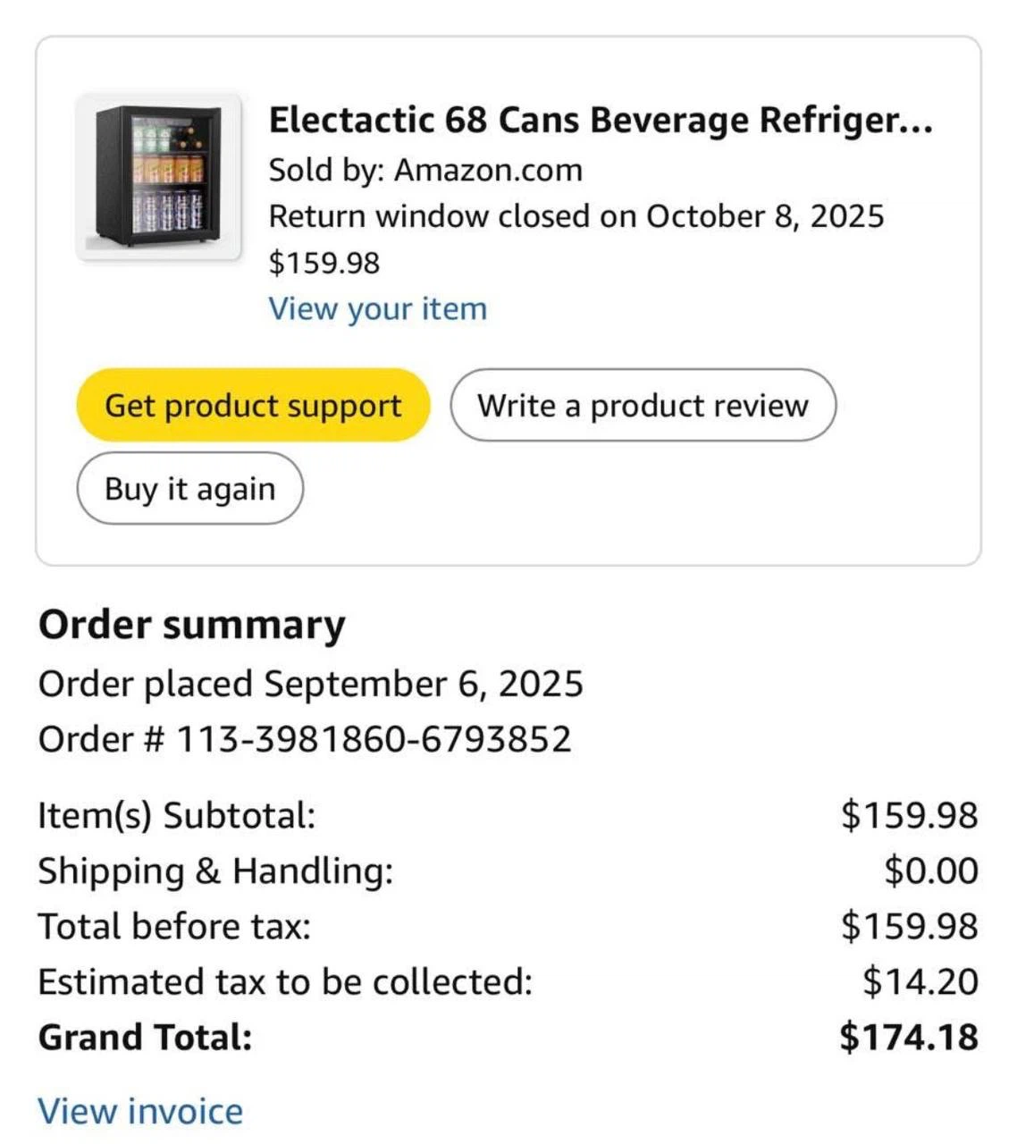 Electactic 68 Cans Beverage Refrigerator Cooler, 1.7 cu.ft - photo 2