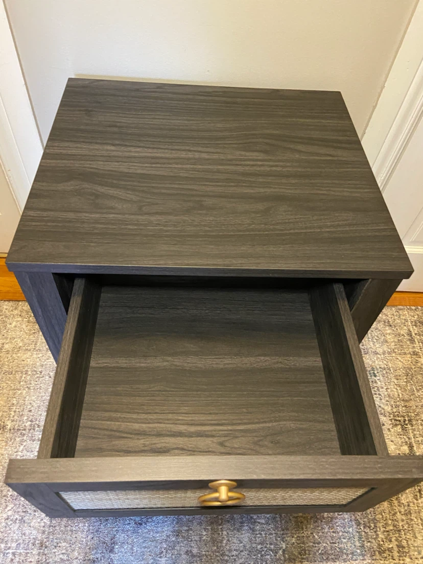 New Boho Rattan / Wood Side Table Nightstand - photo 3