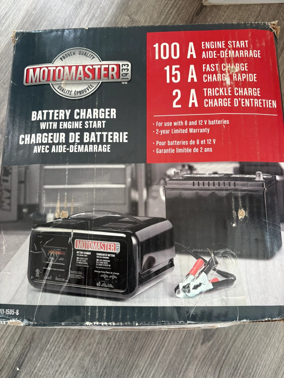 MotoMaster Battery Charger with Engine Start