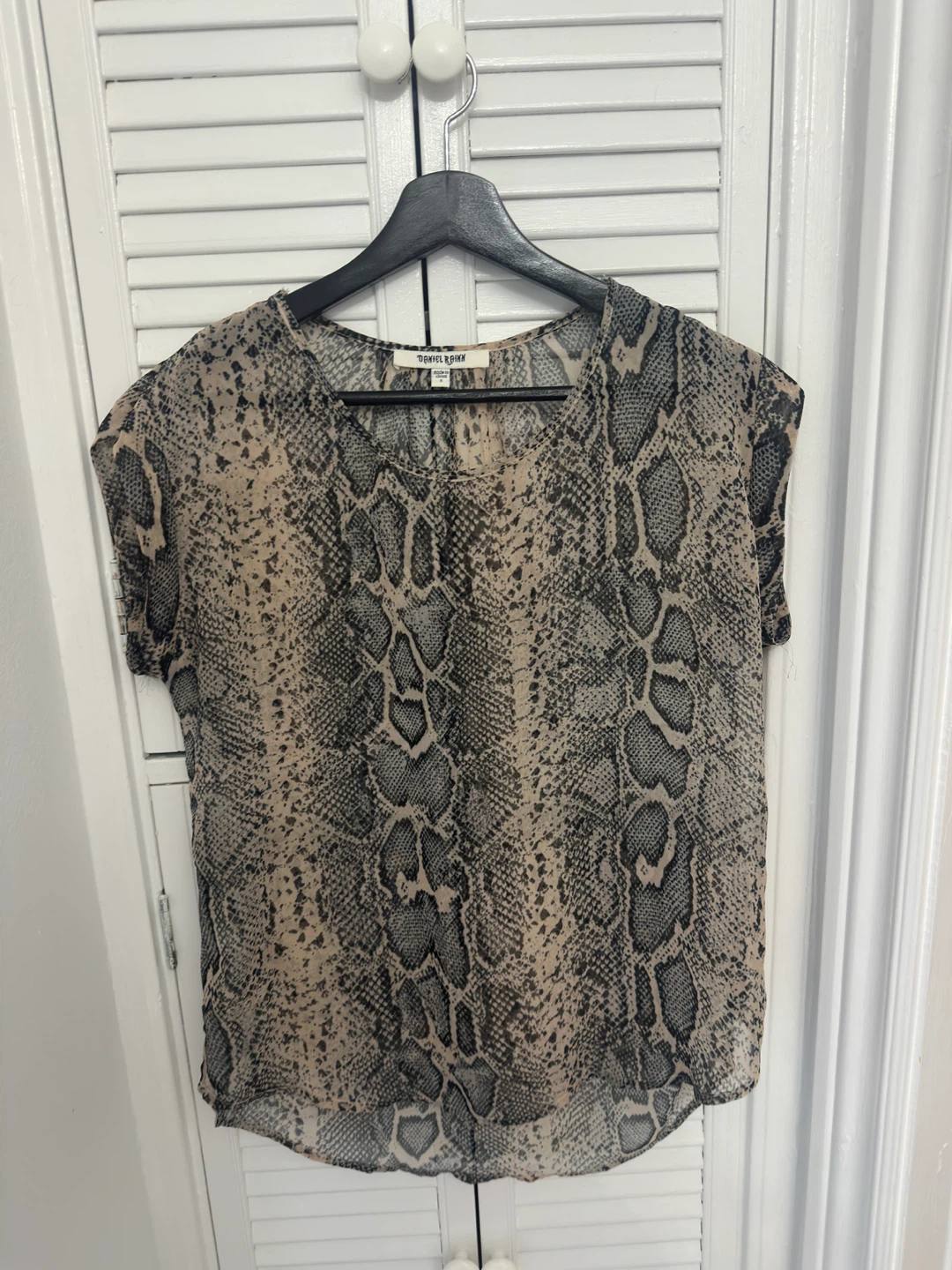 Daniel Rainn Snake Print Top Size S