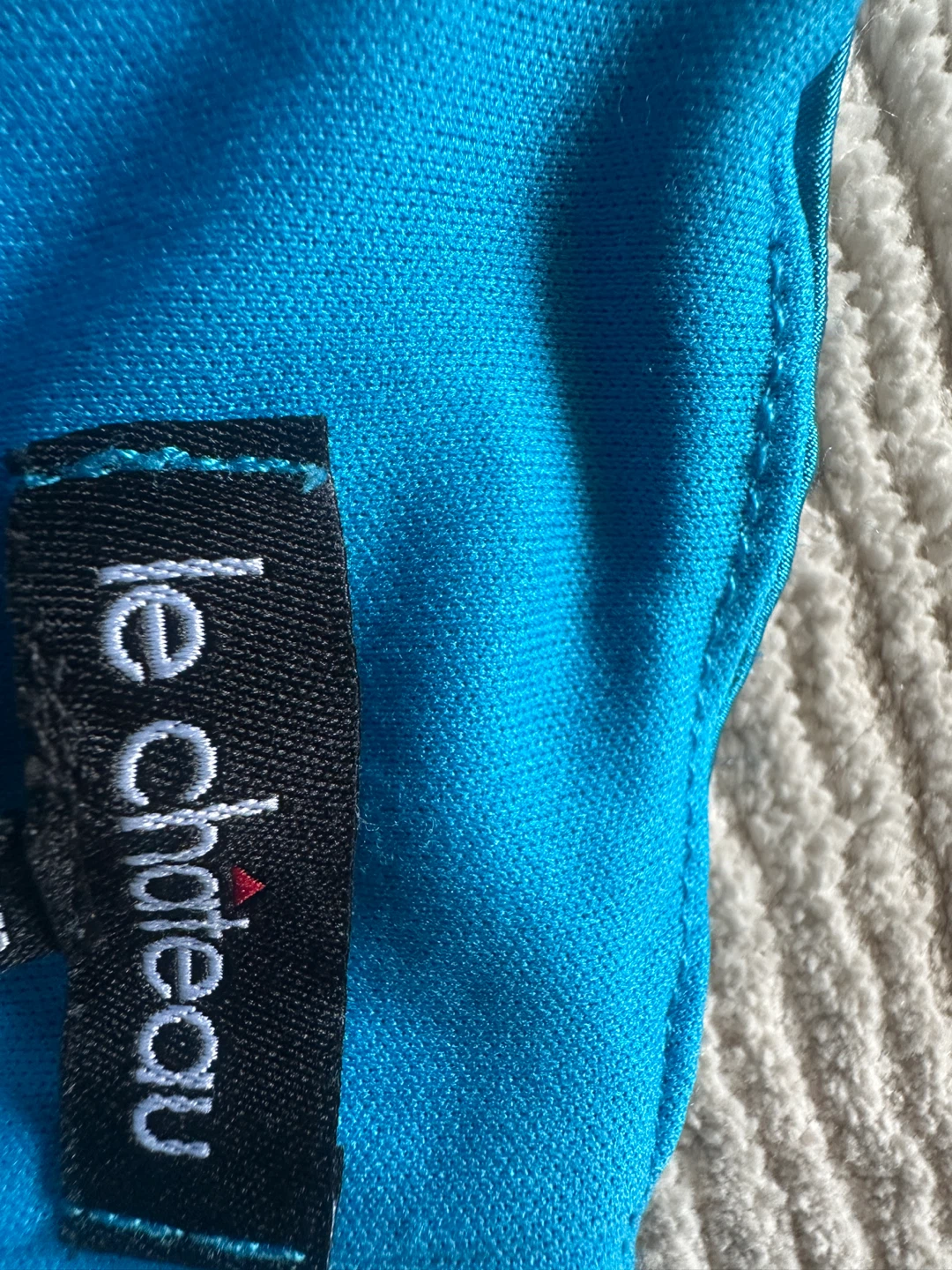 y2k Le Château turquoise strapless ruched top with tie waist - photo 4