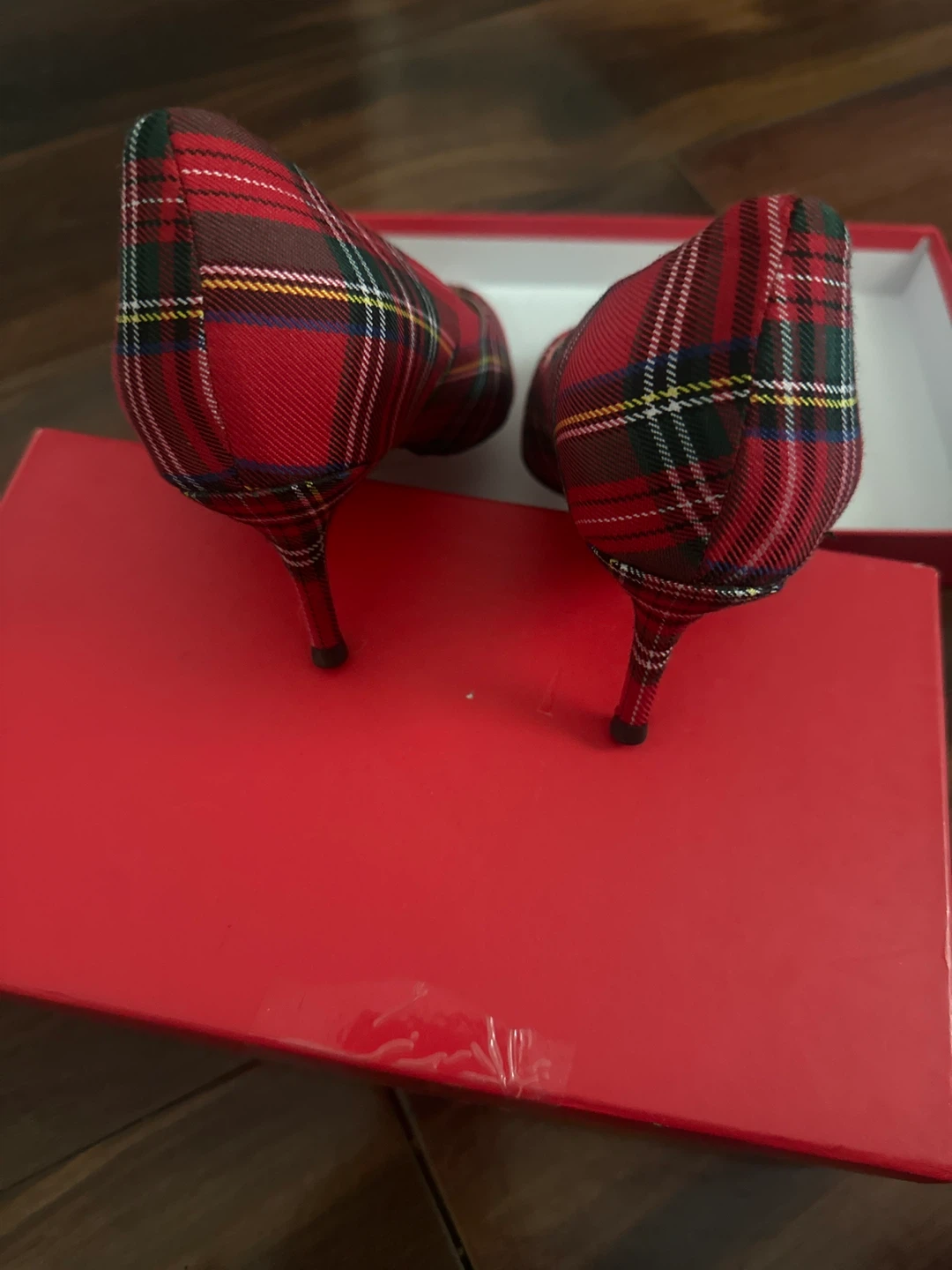 MOVINSTEPS Red Plaid Dressy Shoes Size 9.5 - photo 2