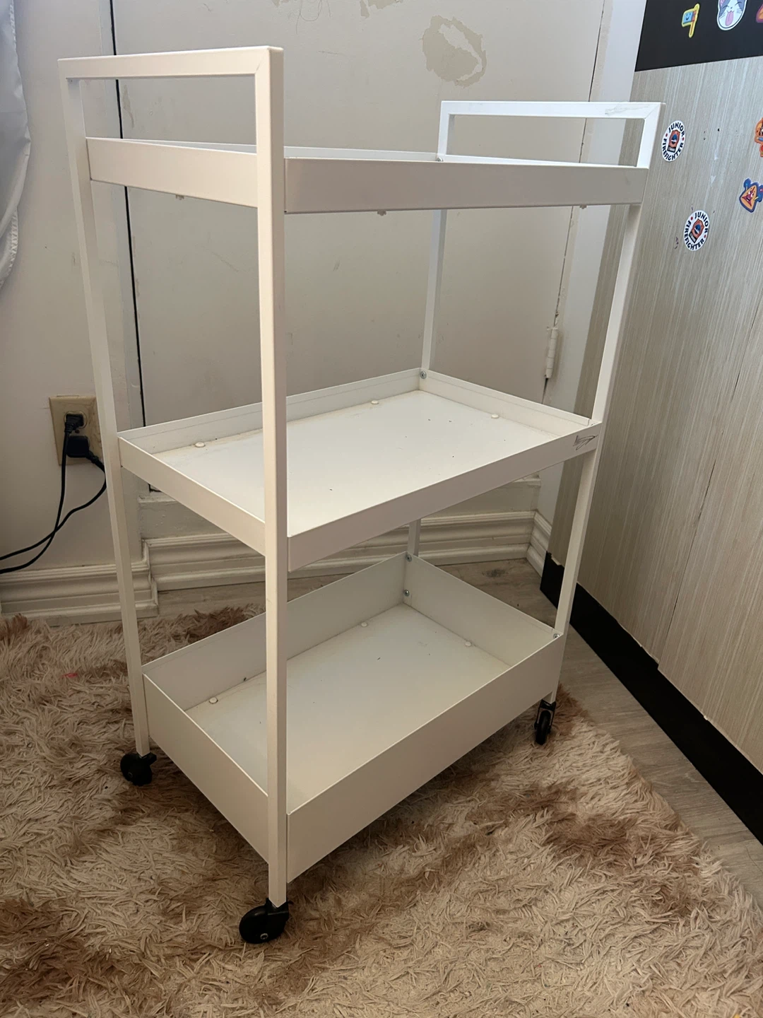 IKEA White 3-Tier Rolling Storage Cart