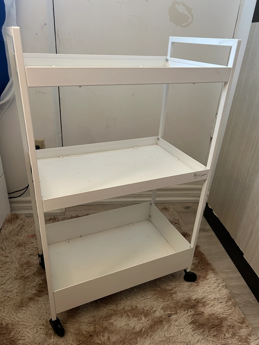 IKEA White 3-Tier Rolling Storage Cart - photo 2