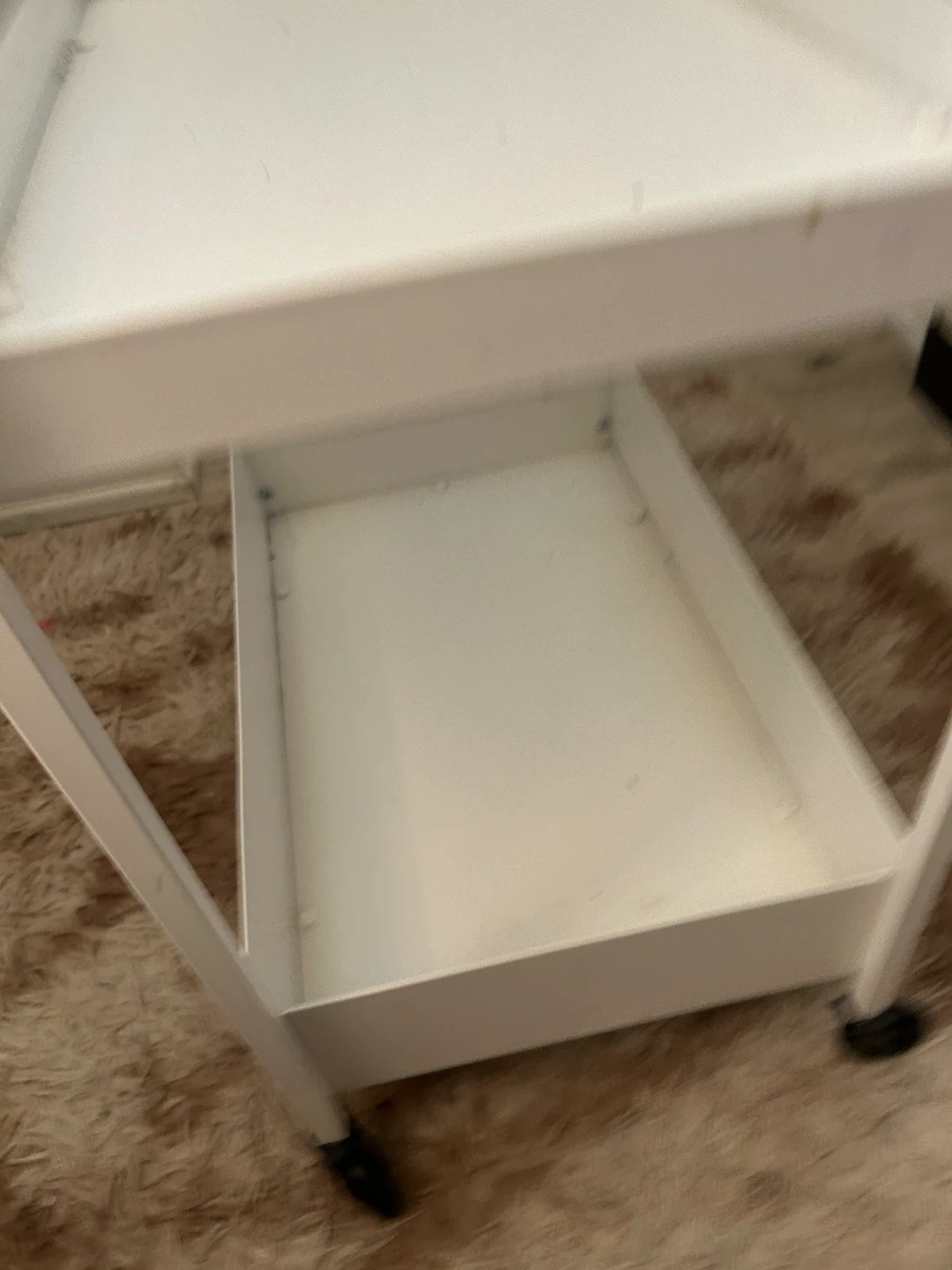 IKEA White 3-Tier Rolling Storage Cart - photo 4