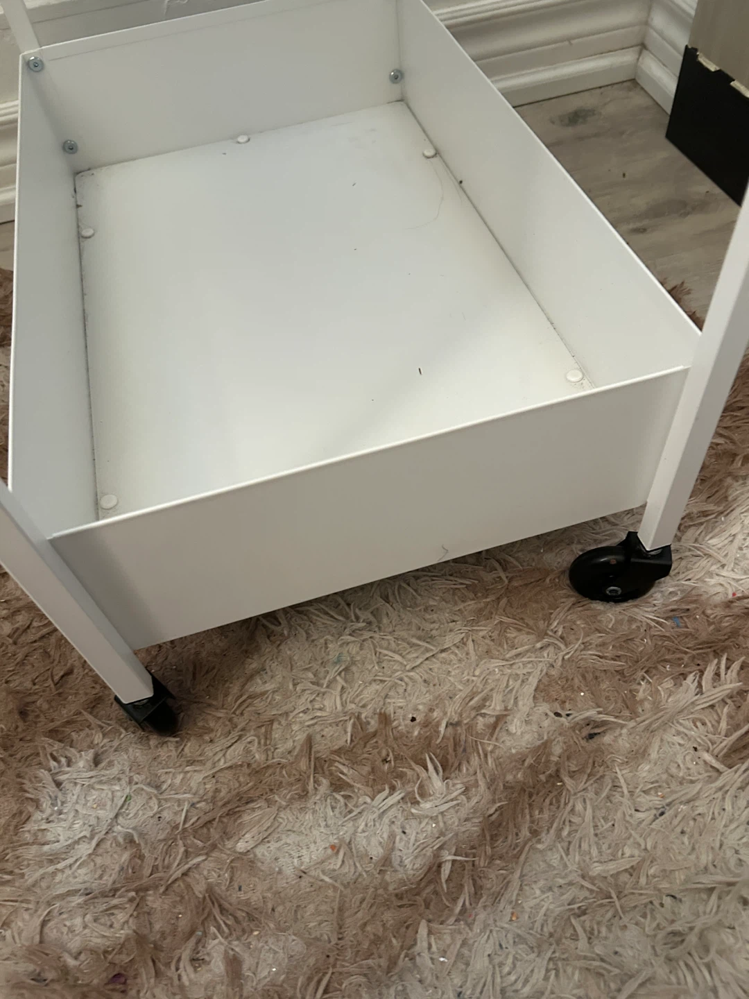 IKEA White 3-Tier Rolling Storage Cart - photo 5