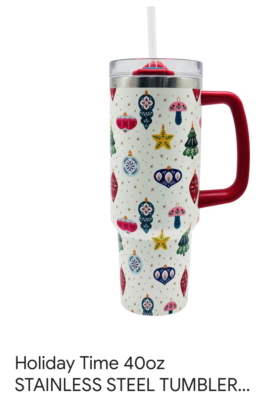 Brand New Holiday Time 40oz Stainless Steel Tumbler - photo 2