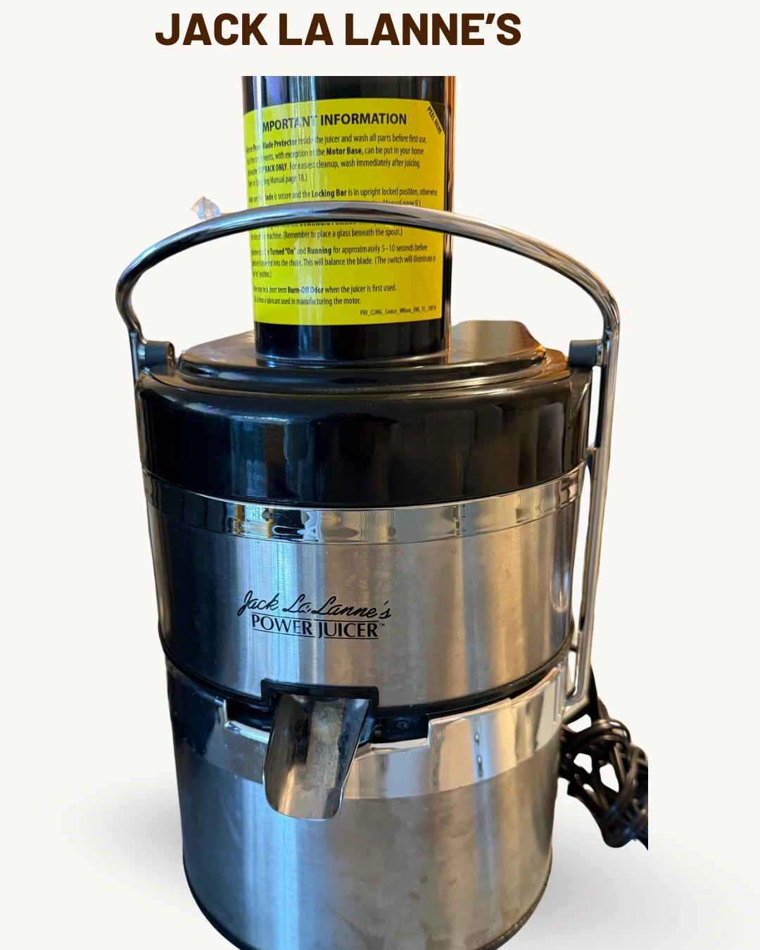 Jack LaLanne Power Juicer - photo 2