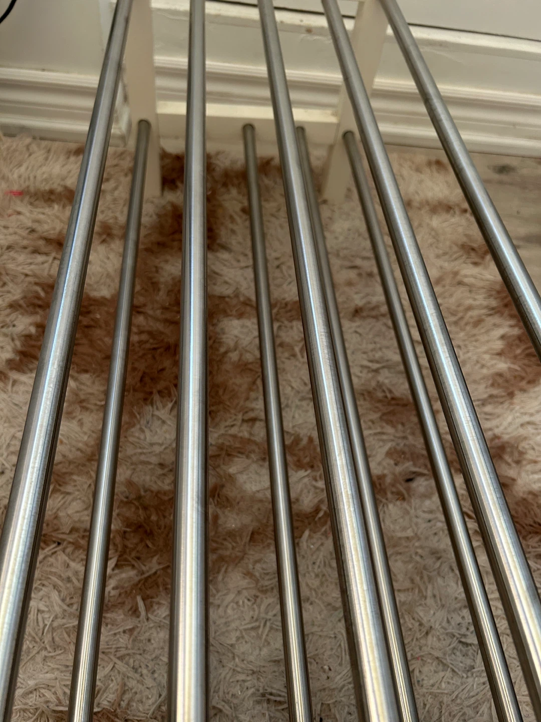 IKEA White Wood and Metal Shoe Rack - photo 5