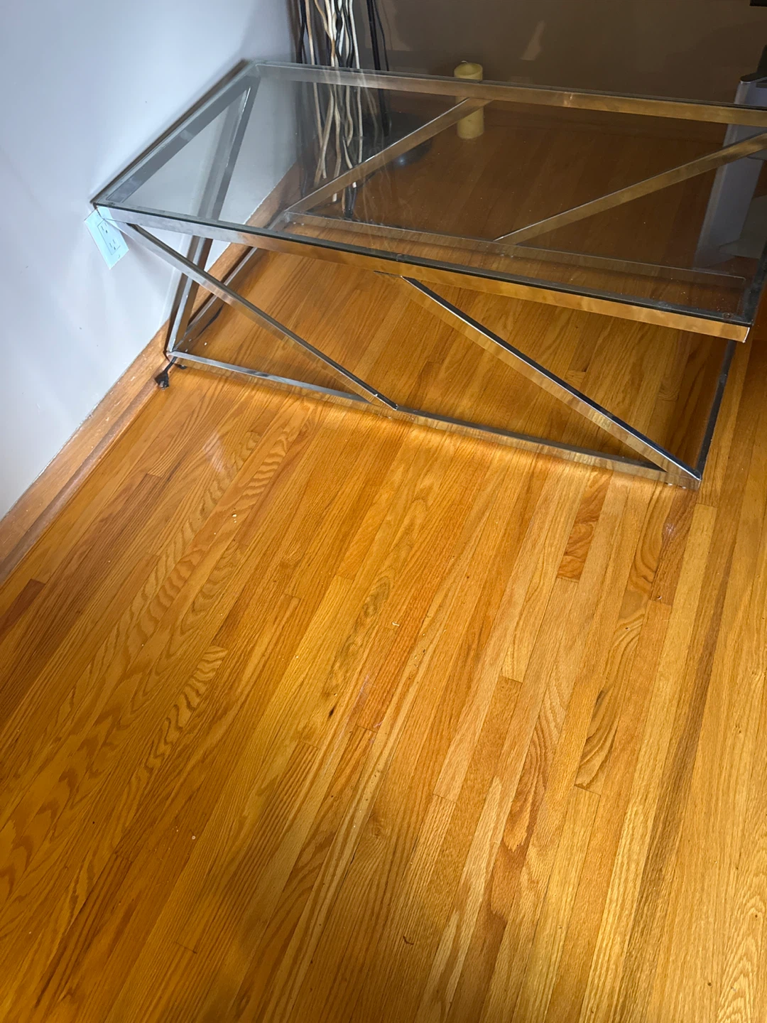 Chrome Coffee Table with Glass Top - photo 2