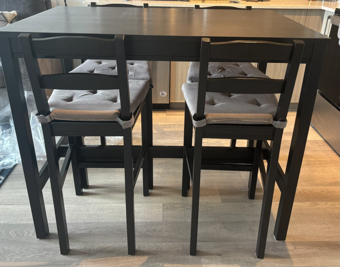 IKEA Stornas bar table and four chairs set - photo 3