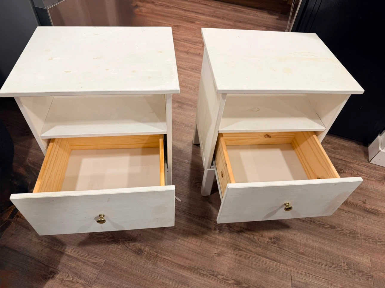 Pair of white IKEA TARVA nightstands - photo 2