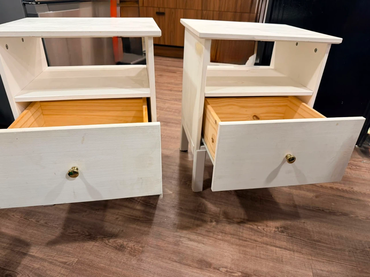 Pair of white IKEA TARVA nightstands - photo 3