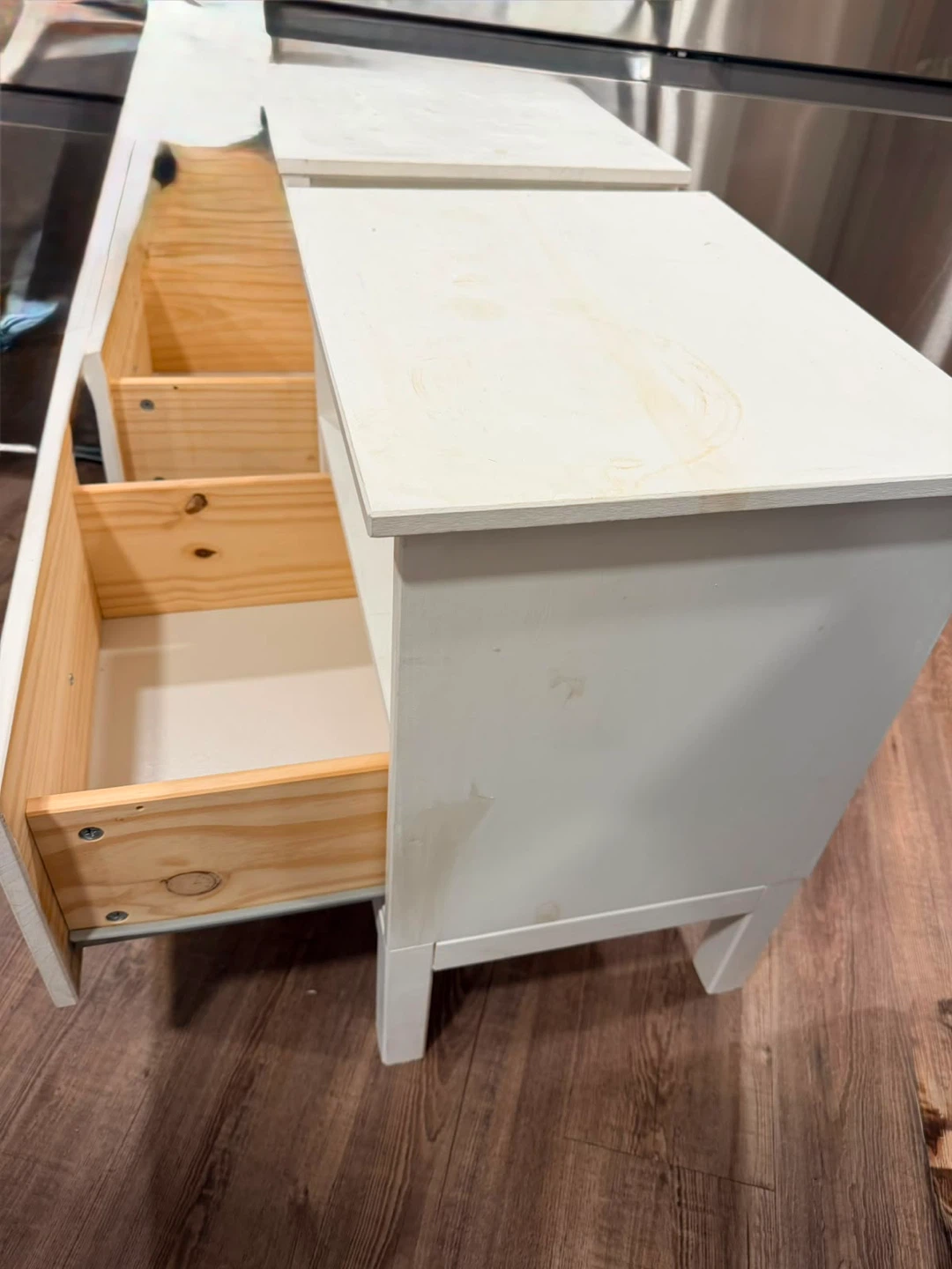 Pair of white IKEA TARVA nightstands - photo 5