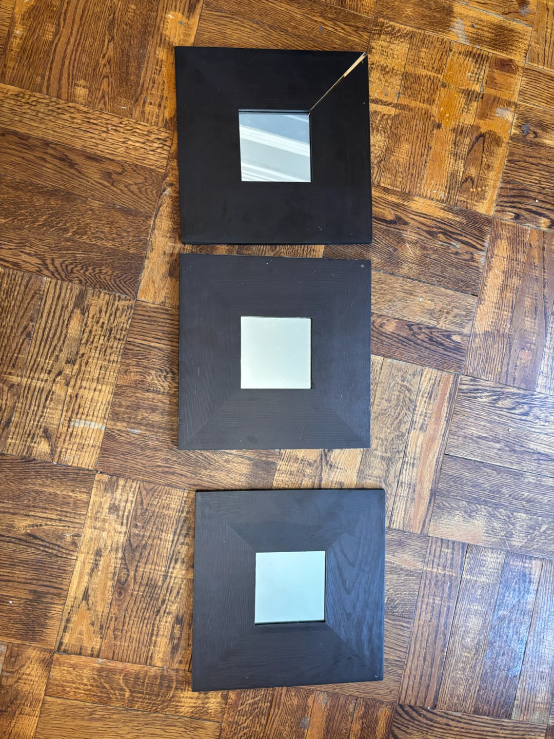 Set of 3 Square Black Mirrors - photo 2