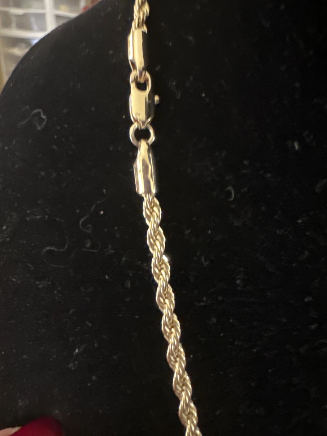 14kGold laminated Virgin Mary Pendant Rope Chain Necklace - photo 3
