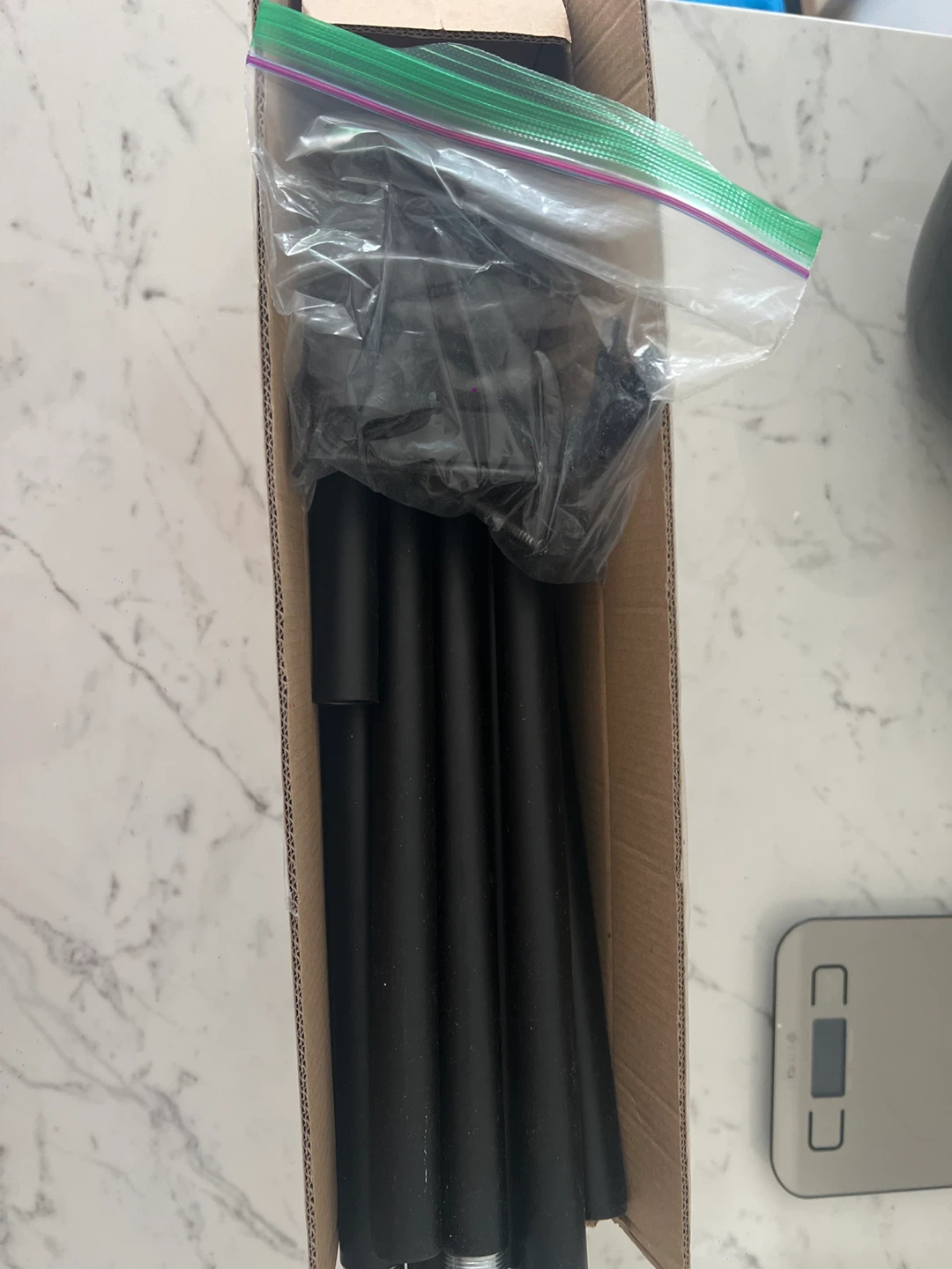 Black curtain rod and brackets for living room or bedroom