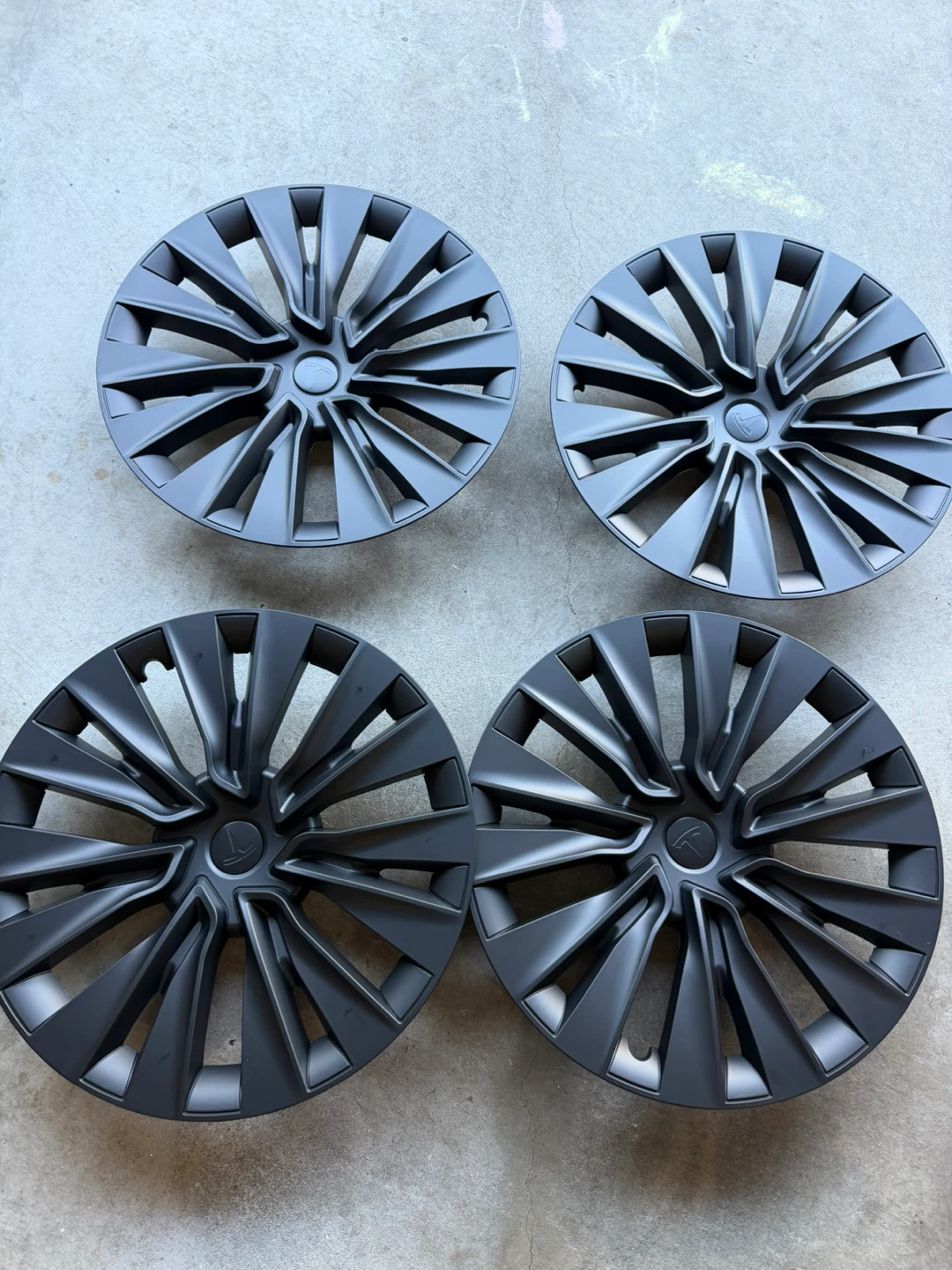 Tesla Model Y 19” Matte Black Hubcaps Wheel Covers 20-25