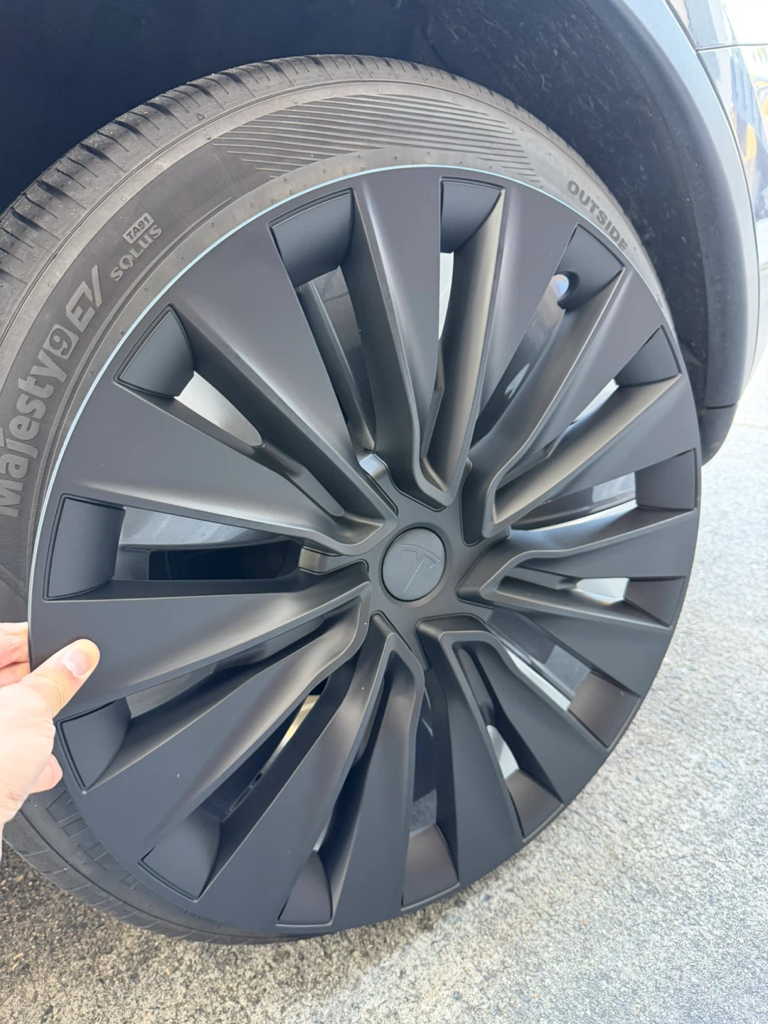 Tesla Model Y 19” Matte Black Hubcaps Wheel Covers 20-25 - photo 3