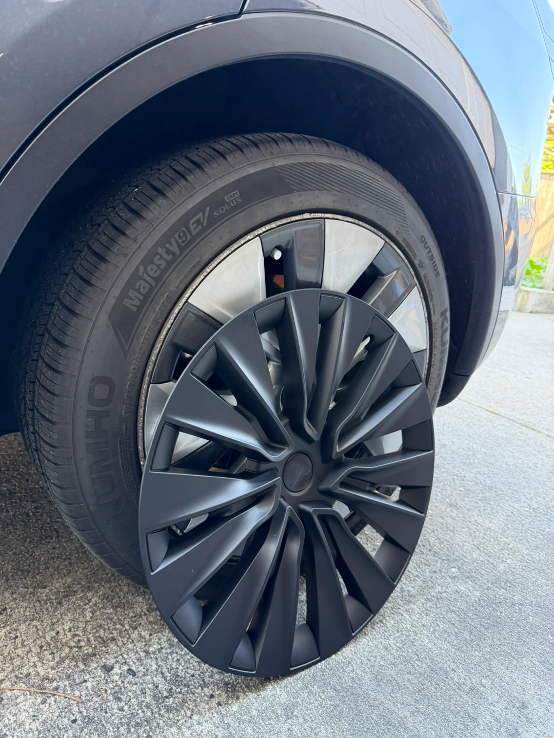 Tesla Model Y 19” Matte Black Hubcaps Wheel Covers 20-25 - photo 4