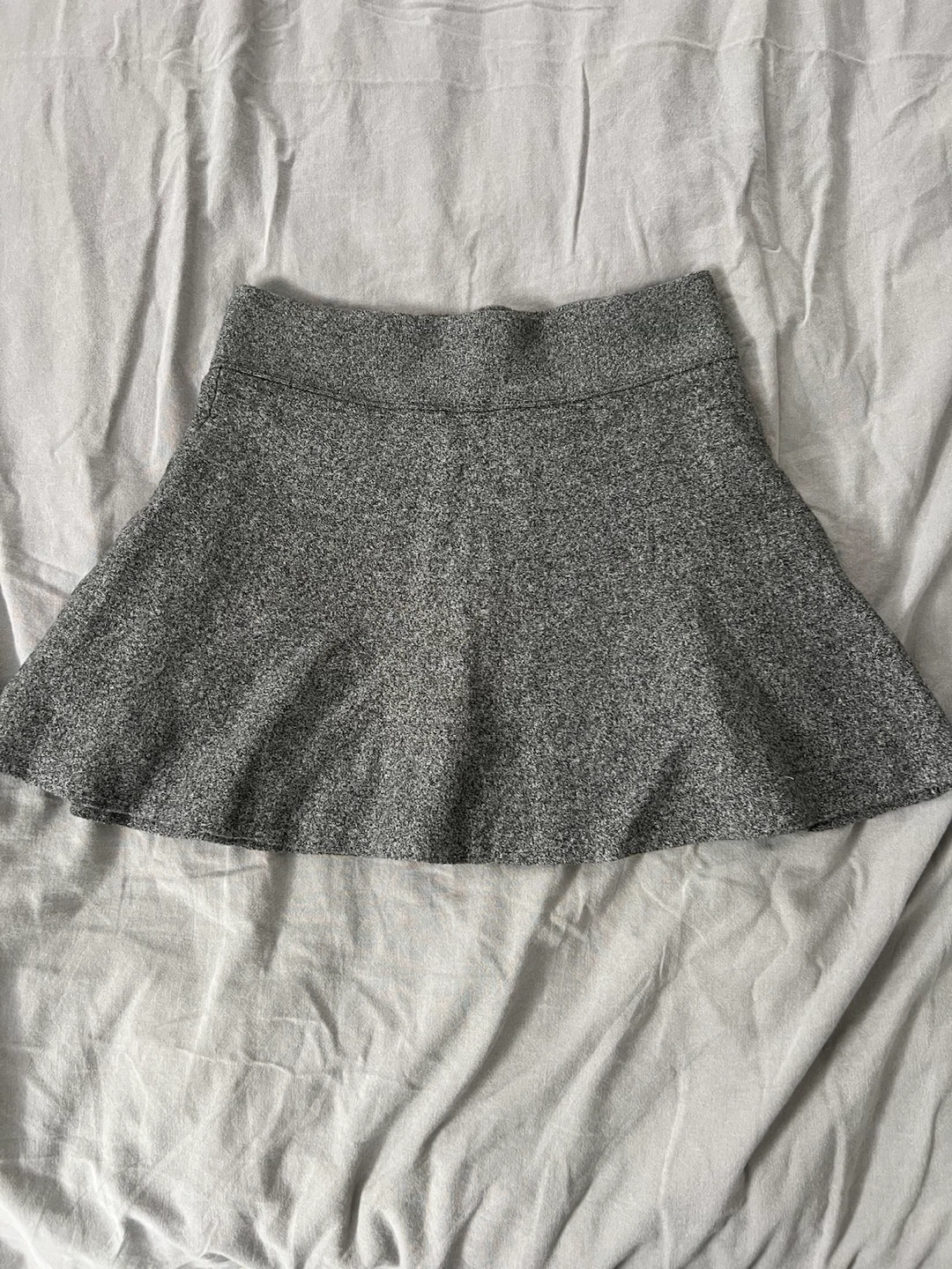 Grey Heathered Mini Skirt
