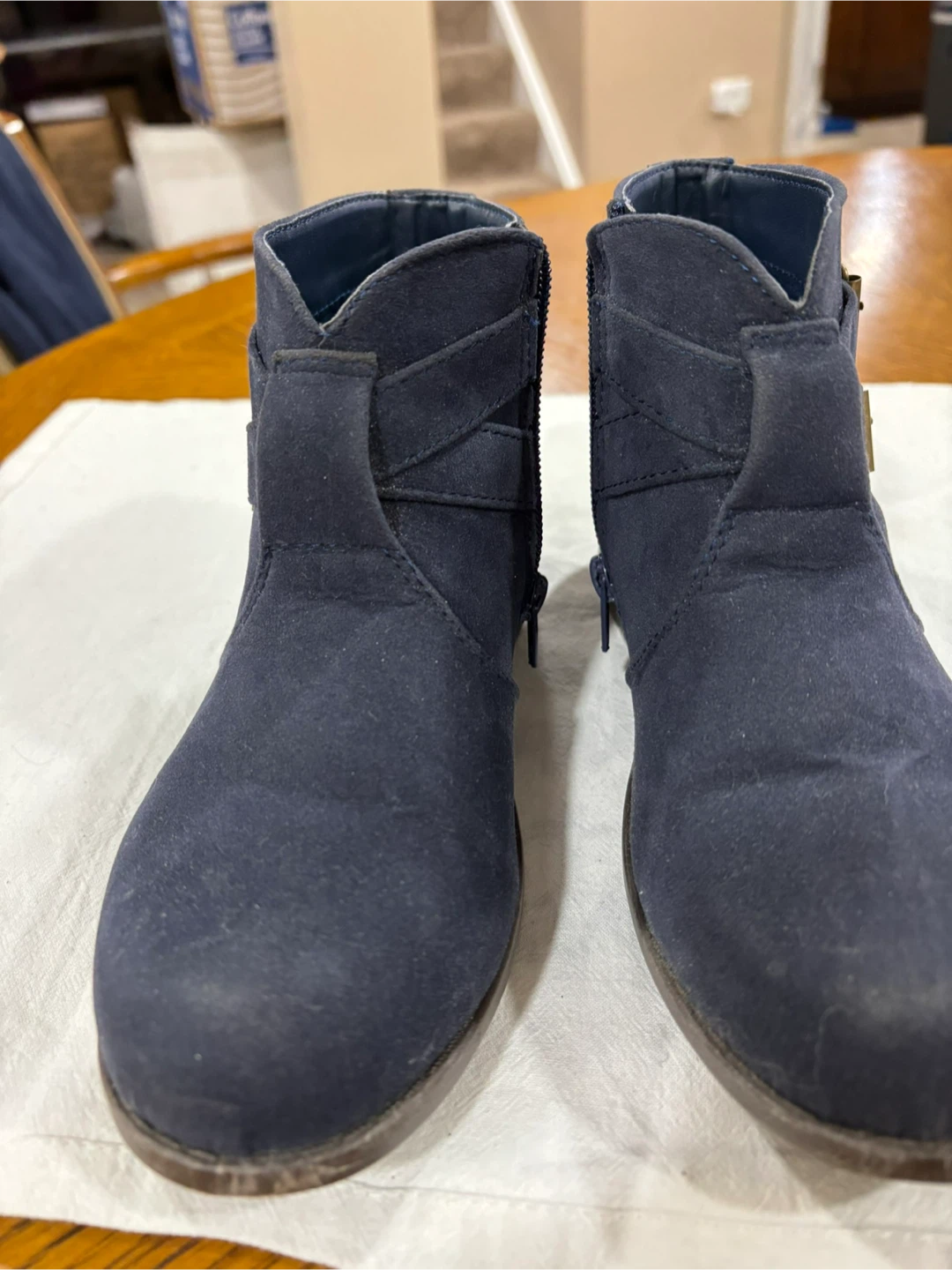 JG Girls Blue Suede boots-size 3