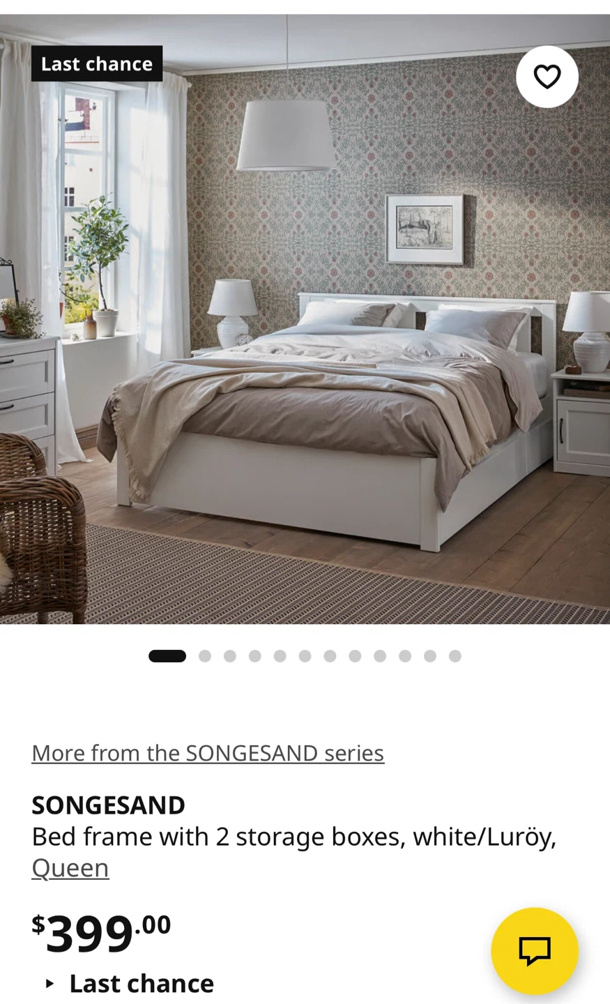 IKEA Bed Frame with Storage - Queen