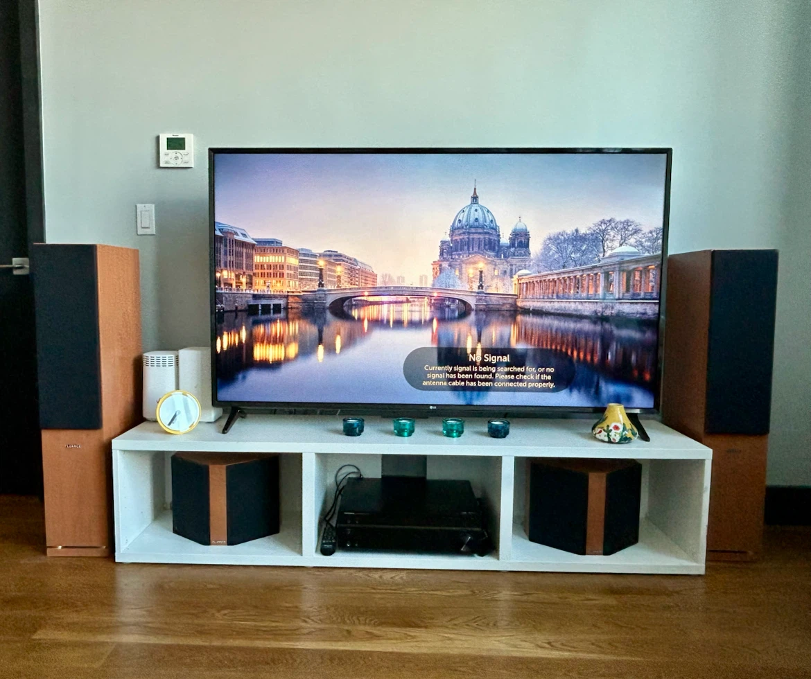 LG 65 inch UHD Smart TV with a working remote