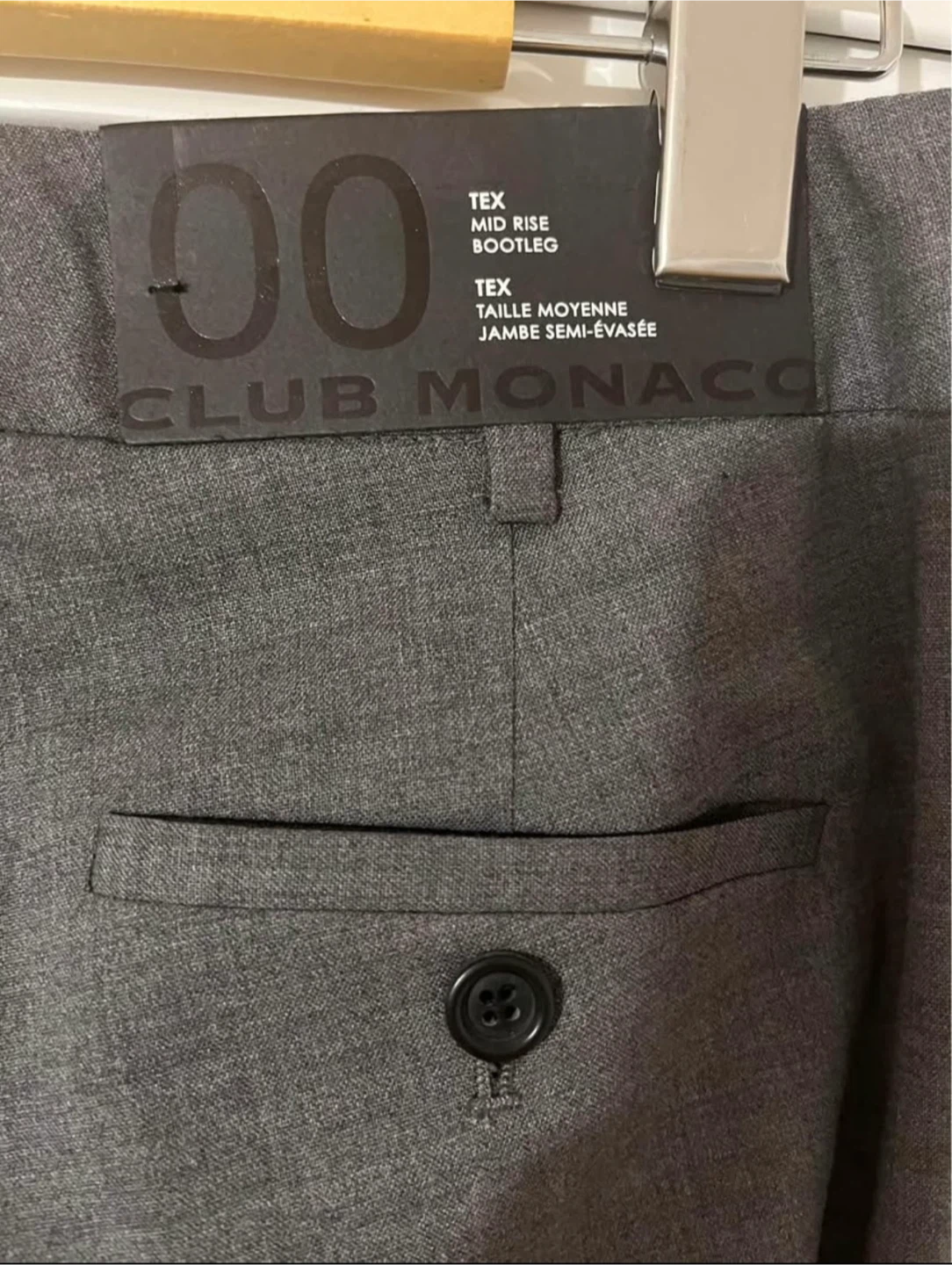 BNWT Club Monaco Manhattan Tex Italian light wool grey pants 00 - photo 4