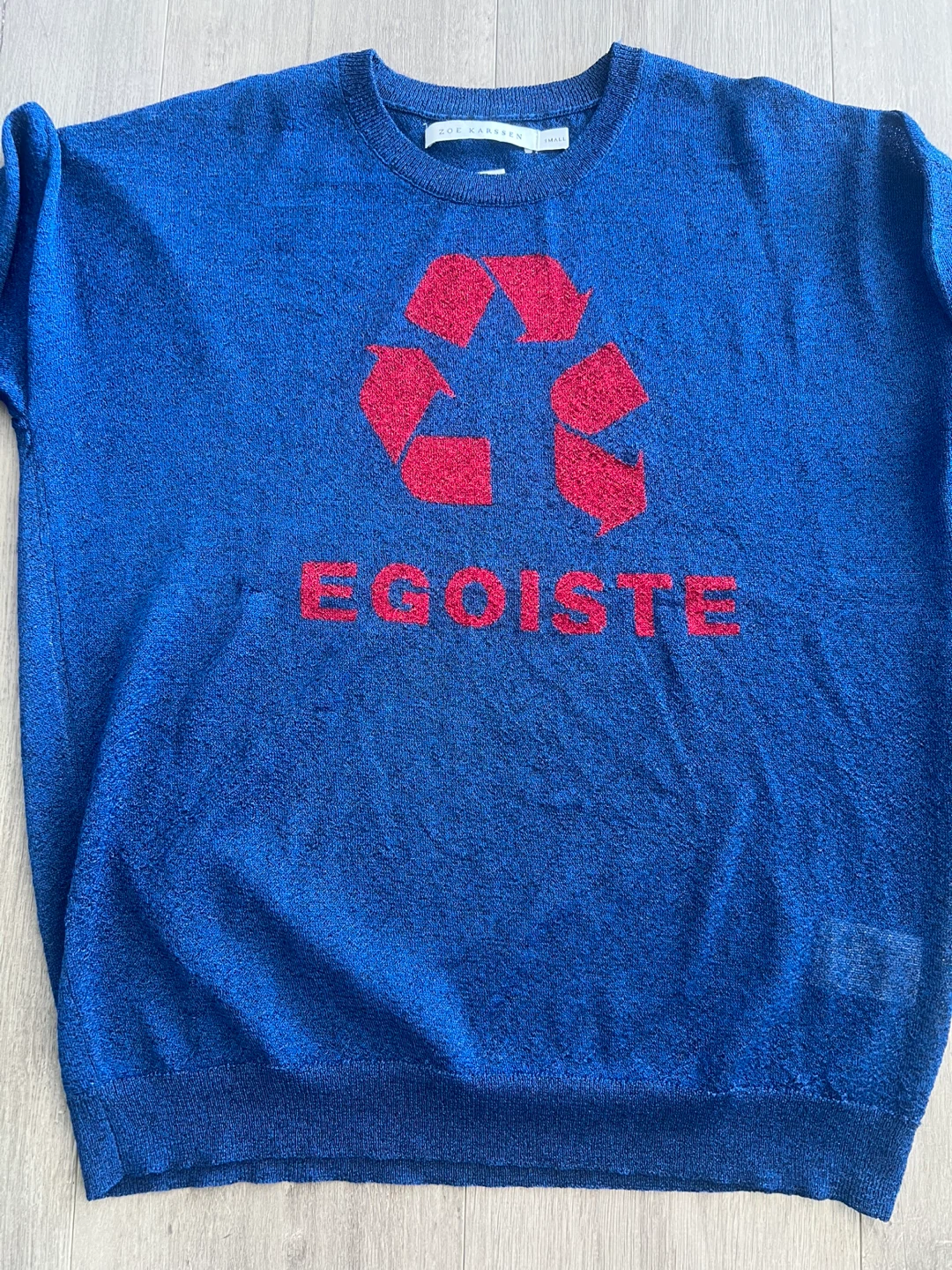 Zoe Karssen Blue Egoiste Sweater Small