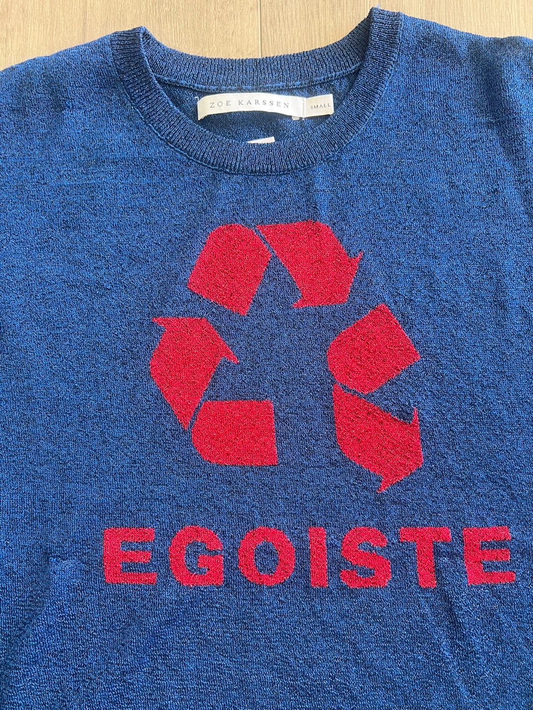Zoe Karssen Blue Egoiste Sweater Small - photo 3