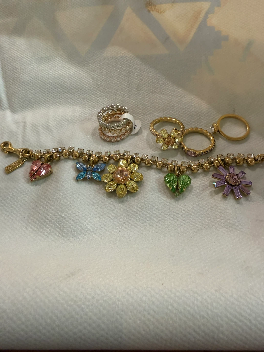 Coach Charm Bracelet with Rings