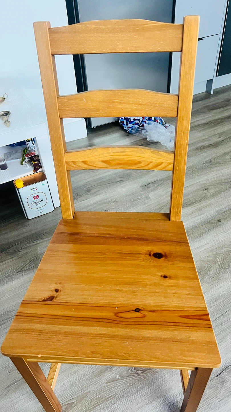 IKEA table along with two wooden chairs - photo 3