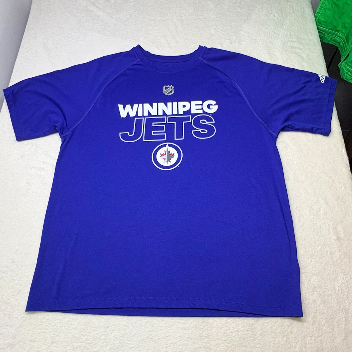Adidas NHL Winnipeg Jets Hockey Graphic T Shirt Large Blue - photo 3