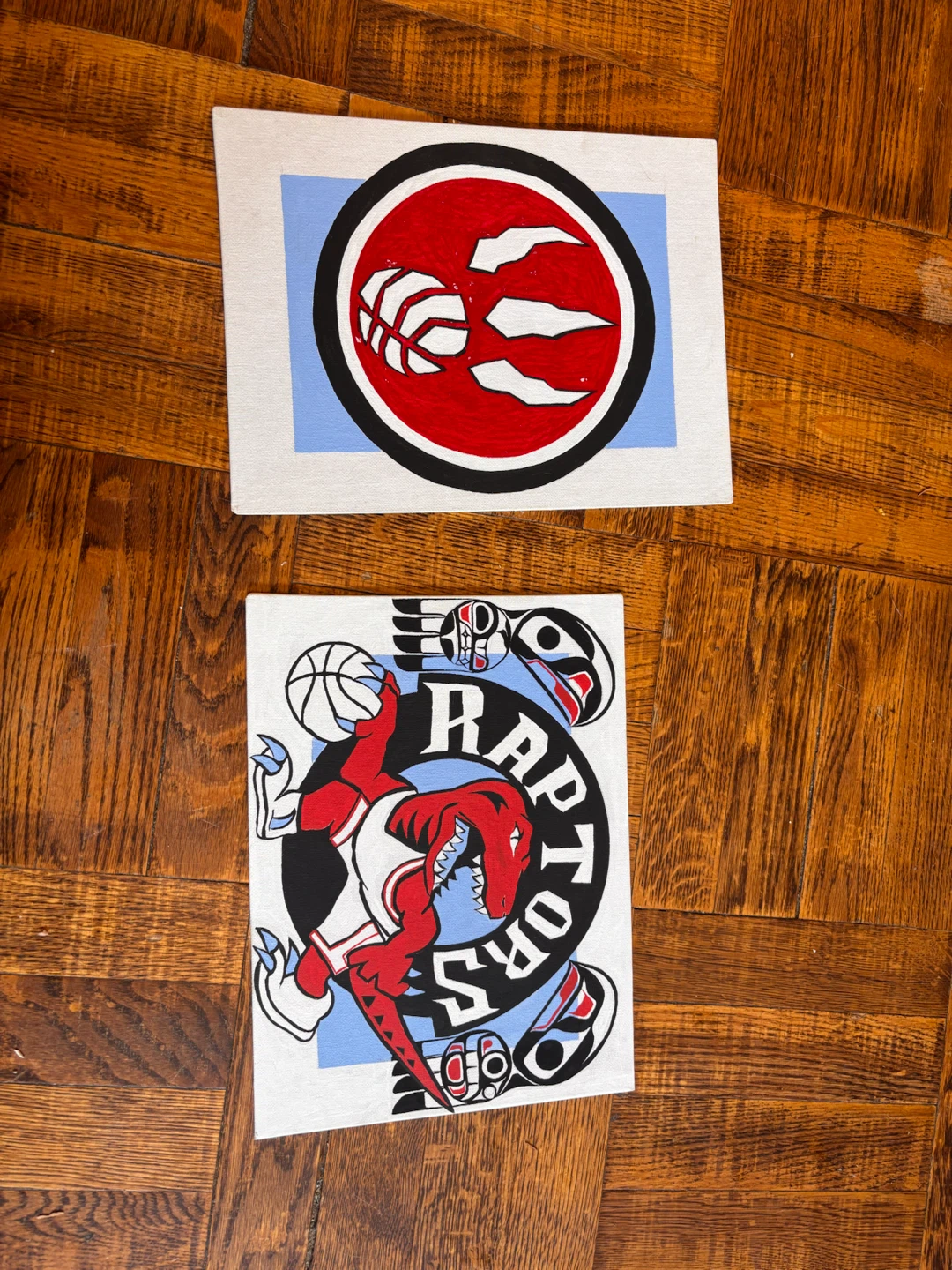 Indigenous artist take on Toronto Raptors Logo Set of 2