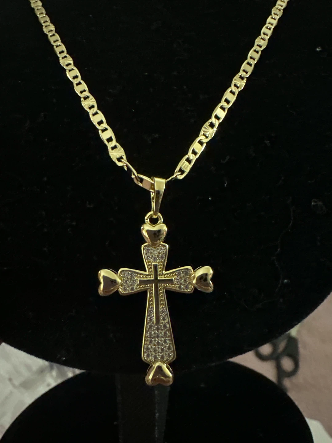 14k Gold laminated Cross Necklace