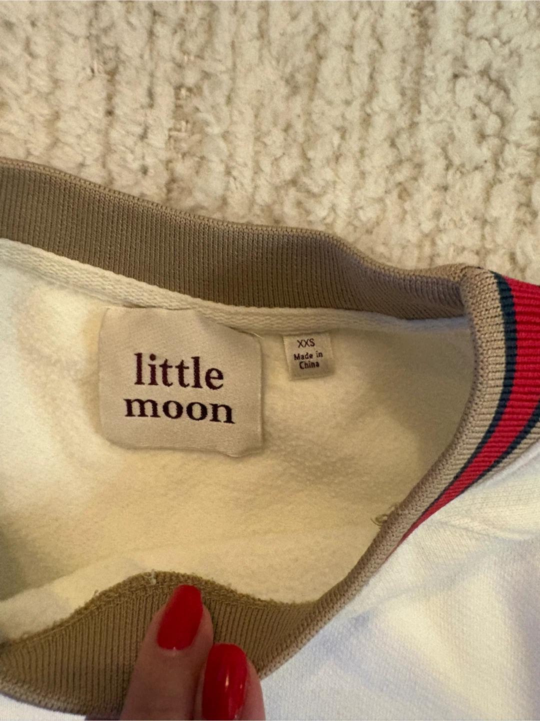 Little Moon white crewneck sweatshirt size XXS - photo 2