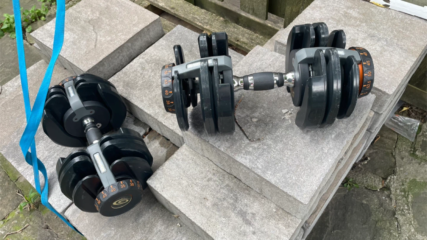 Nautilus adjustable dumbbell set