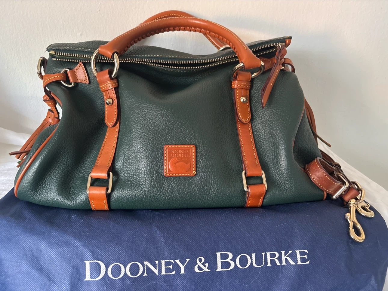 Dooney & Bourke Pebbled Leather Satchel Handbag