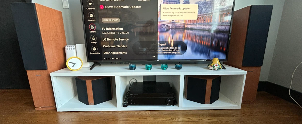 Fluance 4-Speaker Home Theater System w/ Insignia Receiv